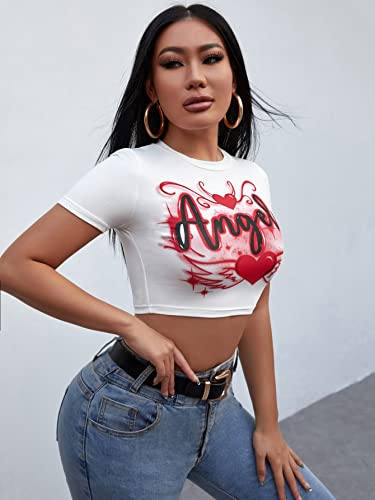 SOLY HUX Women's Graphic Tees Y2k Crop Top Short Sleeve T Shirt Tee Summer Tops3