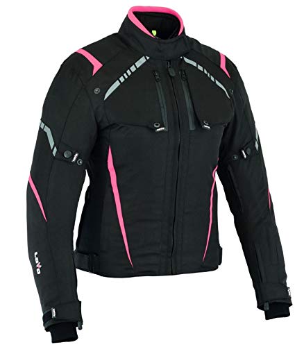 LOVO - Chaqueta Moto Mujer 4 Estaciones Tricapa Corta - Chaqueta Moto Verano e Invierno de Alta Resistencia - Estilo Deportivo y Diseño Ligero - Cazadora Moto Mujer para Todas las Estaciones