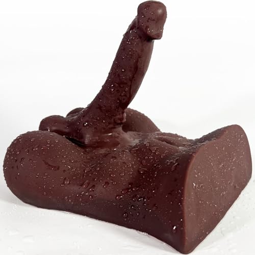 Image of Male Dildo Torso Sex Doll for Women Masturbation, Free-Hands Long Dildo Toy for Gay Men Bottom Pleasure, Soft TPE Female Masturbator for Anal Vagina Pleasure, Unisex Adult Toy for Solo Couple Play