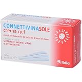 Fidia Farmaceutici ConnettivinaSole Crema gel, tubo da 30 ml, Acido Ialuronico 0.1%, Estratto di semi di Avena 5%, Per scottature, eritemi solari e arrossamenti