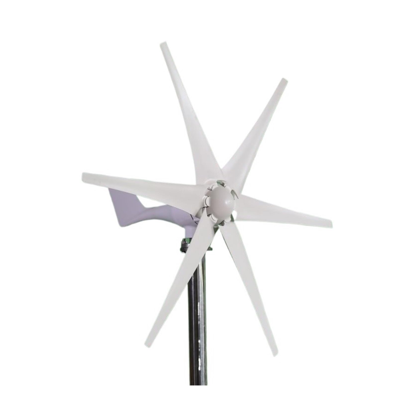 Gqnblvhzupdm Onecolor Vertical Wind Turbine Wind Turbine Generator 800W Windmill 6 Blades 12V 24V Anti-Corrosion Low Speed Starting Turbines(Onecolor)
