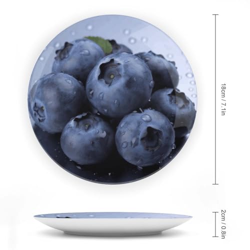Plato decorativo Blueberry de porcelana Bone China 7 pulg miniatura 2