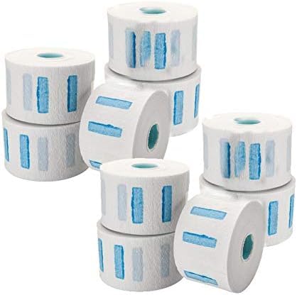 10 Rollos de Papel de Cuello para Barbería y Peluquería