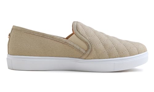 Image of FEVERSOLE Women's Casual Slip On Sneaker Comfort Quilted Loafer Flats