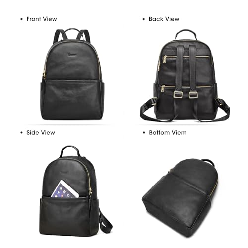 Kattee Genuine Leather Backpack Purse for Women Antitheft Rucksack Soft Work Casual Daypack Fashion