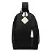 ECOSUSI Women Daypack Outdoor Sling Chest Bag Small Nylon Backpacks for College Girls Fashion Travel Bag, Black