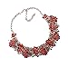 Zthread Bib Statement Necklace Colorful Glass Crystal Collar Choker Necklace for Women Costume Fashion Jewelry Necklace (Red)