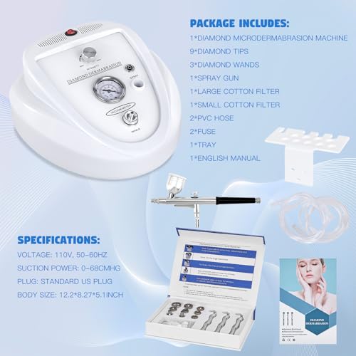 Beauty Star Máquina Atualizada de Microdermoabrasão de Diamante, Dispositivos Faciais Profissionais