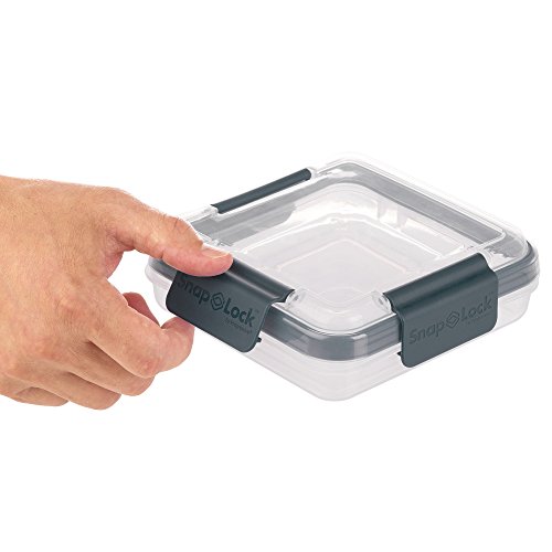 Snaplock By Progressive Sandwich To-Go Container - Gray, Easy-To-Open, Leak-Proof Silicone Seal, Snap-Off Lid, Stackable, Bpa Free #TOP2
