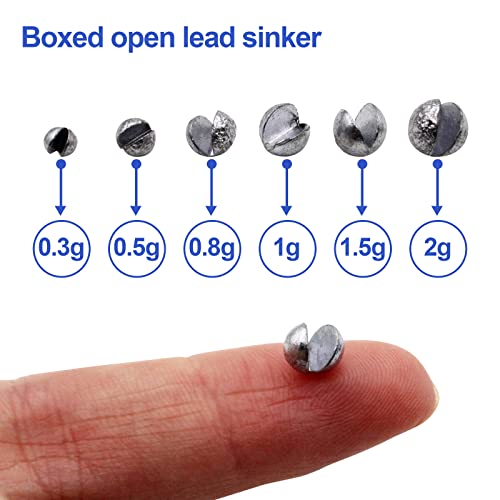 Fregito 78Pcs Weight Sinkers 6 Sizes Lead Weights Round Split Shot Sinker Removable Fishing Weights Sinkers #TOP2