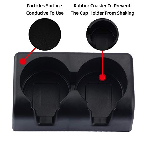 Dasbecan Rear Seat Dual Cup Holder Center Console Insert Double Storage Compatible With Chevy Colorado Gmc Canyon 2004-2012 Replaces# 19256630 #TOP2