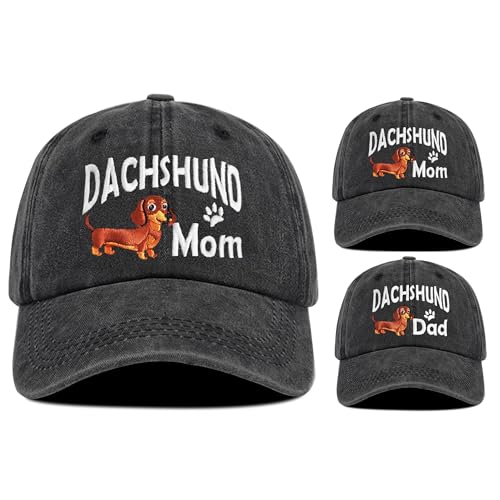 xDeFi Embroidered Dachshund Mom Hat Baseball Cap Dachshund Gifts for Men Women Dog Gifts for Dog Lover