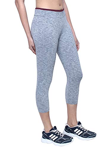 Image of INKURV Women Stretchable Activewear Capri for Gym, Yoga, Running, Zumba, Aerobics