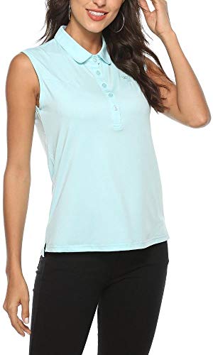 Image of AIRIKE Golf Polo Shirts for Women Sleeveless Summer Sports Athletic Fashionable Workwear-Quick Dry Womens Tank Tops