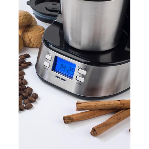 Salter EK2732 Personal Coffee Machine - One Cup Filter Coffee Maker, Includes 420ml Stainless Steel Travel Mug, Removable & Washable Filter, Quick Brew In 3-4 Mins, Compatible With Ground Coffee, 750W - Image 4