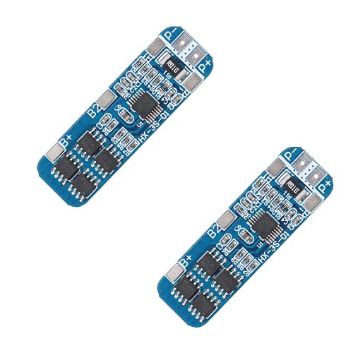 DollaTek 2 Piezas 3S 12V 18650 10A BMS Cargador Li-Ion batería de Litio Tarjeta de protección Circuito Impreso 10,8 V 11,1 V 12,6 V