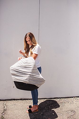 Image of Copper Pearl Nursing Cover for Breastfeeding - Multi-Use Baby Car Seat Cover, Stroller Cover & Breast Feeding Cover Up for Women, Stretchy Breathable High Quality Cover for Boy or Girl, Midtown