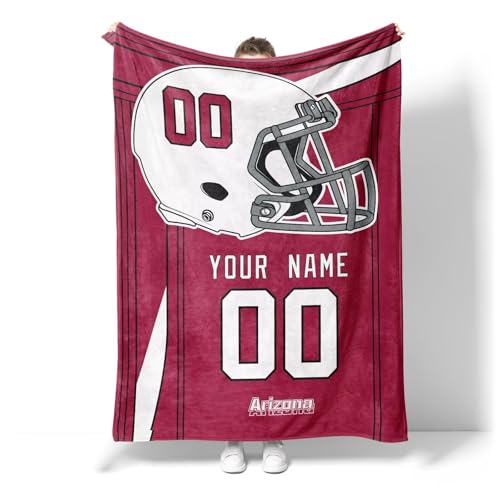 ANTKING Arizona Blanket Gifts for Men Women Boy Throw Blanket Custom Name and Number