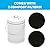3 Liter Small Indoor Kitchen Compost Bin, Odorless Composting Bin with Carbon Filters, Countertop Compost Bucket with Lid, Metal Kitchen Composter with Plastic Bucket Liner for Food & Waste Recycling