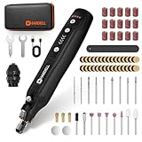 HARDELL Mini Cordless Rotary Tool, 5-Speed and USB Charging Rotary Tool Kit with 71 Accessories, Multi-Purpose 3.7V DIY Craft Tool for Sanding, Polishing, Drilling, Engraving (Black)