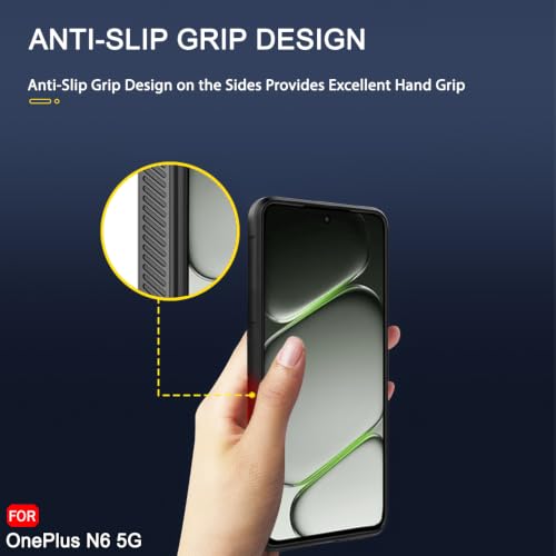 Image of TheGiftKart Liquid Silicon Back Cover Case for OnePlus N6 5G | Shockproof Military Grade Protection | Micro-Fibre Cloth On Inner Side | Anti-Slip Grip Back Case Cover for OnePlus N6 5G (TPU, Black)