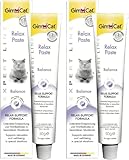 GimCat EXPERT LINE Relax Paste - Funktionaler Katzensnack unterstützt Entspannung und Wohlbefinden der Katze - 1 Tube (1 x 50 g) (Packung mit 2)