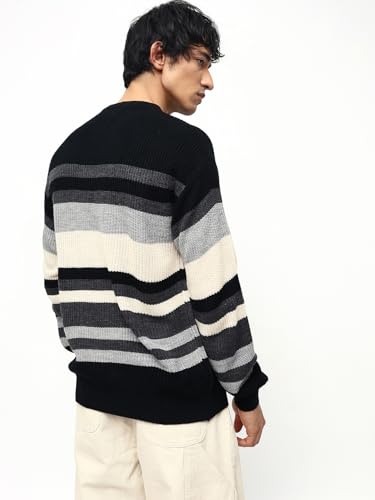 Image of High Star Men Acrylic Knitted Regular fit Round Neck Full Sleeves Sweaters 30