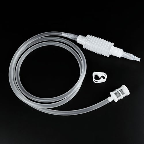 GAOLAOSY Siphon Pump, 1.6M/5.24Ft Siphon Hose for Water & Gasoline Transfer, Portable Car Manual Fuel Pump with Clip & Filter, Universal for Gasoline, Oil, Diesel, Water, Liquid (1.6M)