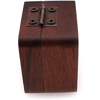 Techigher Boîte à médiators en bois massif noir en noyer pour guitariste musicien, cadeau 3 médiators, 1 boîte de médiators + 3 médiators – Image 3