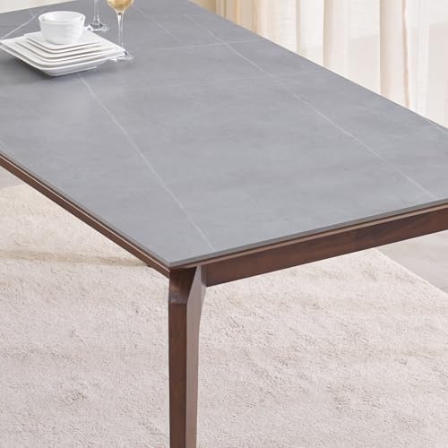 Image of Home Centre | Falcon | Ceramic Top | 6 Seater Tables | Grey | 1 Year Warranty