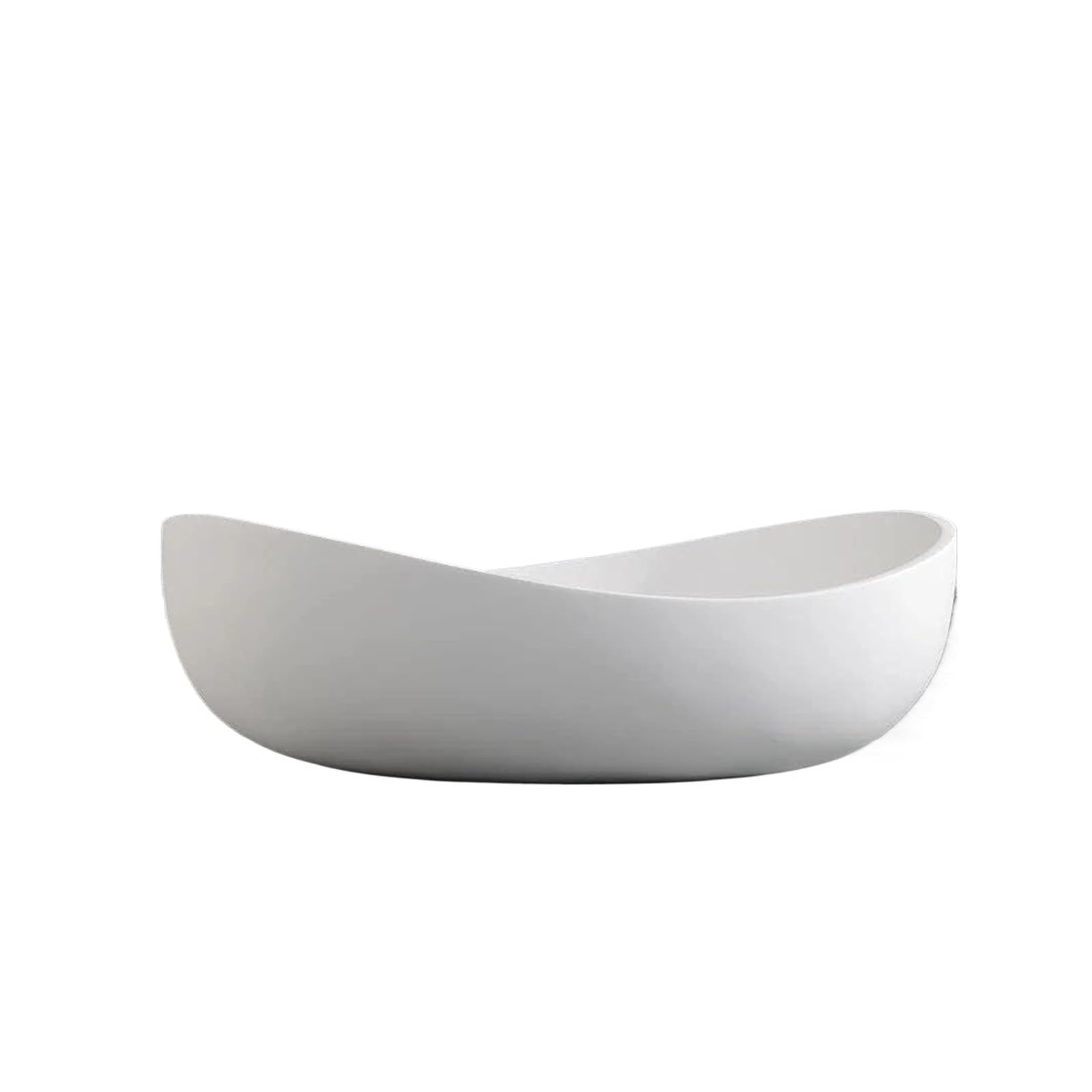 Bathroom Sink Oval Vessel Sink Stone Resin Bathroom Sink Modern Art Sink Matte White with Pop Up Drain (Glossy White)(Glossy White)