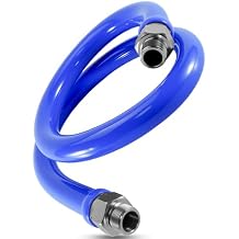 3/4" x 48" Gas Flex Line Fit for Commercial Kitchens Blue Mobile Connector