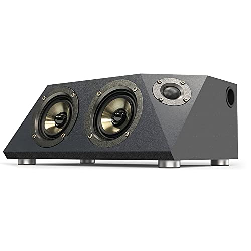 RSGK Bluetooth 5.1 Bookshelf Speakers, 2.0 Stereo Active Near-field Monitors, 55W×2 High-power Speakers, with Optical Fiber, U Disk, AUX, and Coaxial Input
