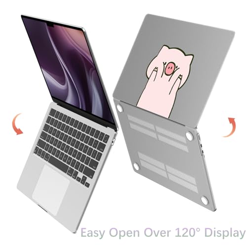 BlHMCASE Compatível com MacBook Air de 15 polegadas 2025 2024 2023 versão M3 A3114 M2 A2941, linda capa protetora Kawaii Pig fosca para Mac Air 15