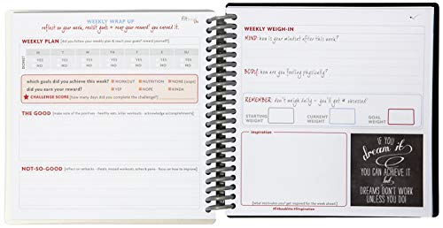 Fitlosophy Fitbook Lite 6-Week Weight-Loss Journal 5.5 inches