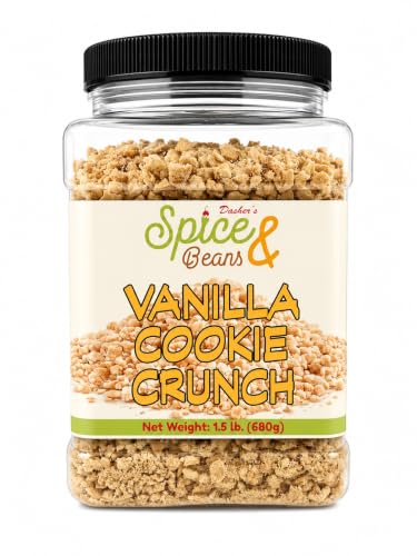 Image of Vanilla Cookie Crunch 1.5 lb | Dessert Topping & Decoration for Ice Cream, Sundaes, Cakes, Cupcakes, Milkshakes & Frozen Yogurt | Bulk Resealable Container | Dasher's Spice & Beans