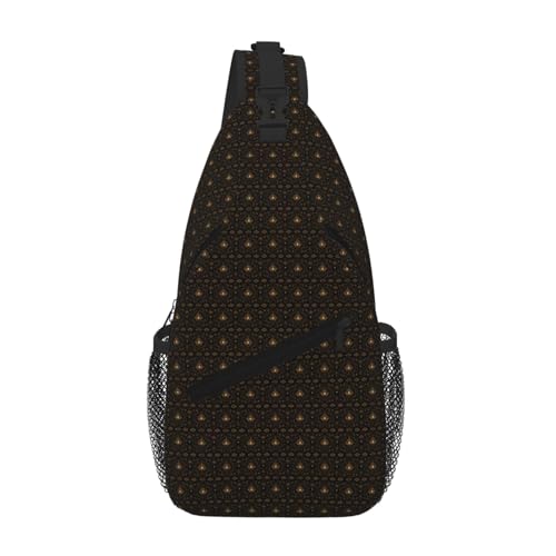 Sac à dos à bandoulière fleur de lotus pour randonnée et trajets urbains