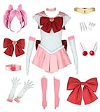 US size Women's Sailor ChibiUsa Cosplay Costume Sailor Chibi skirt suit (XXL)