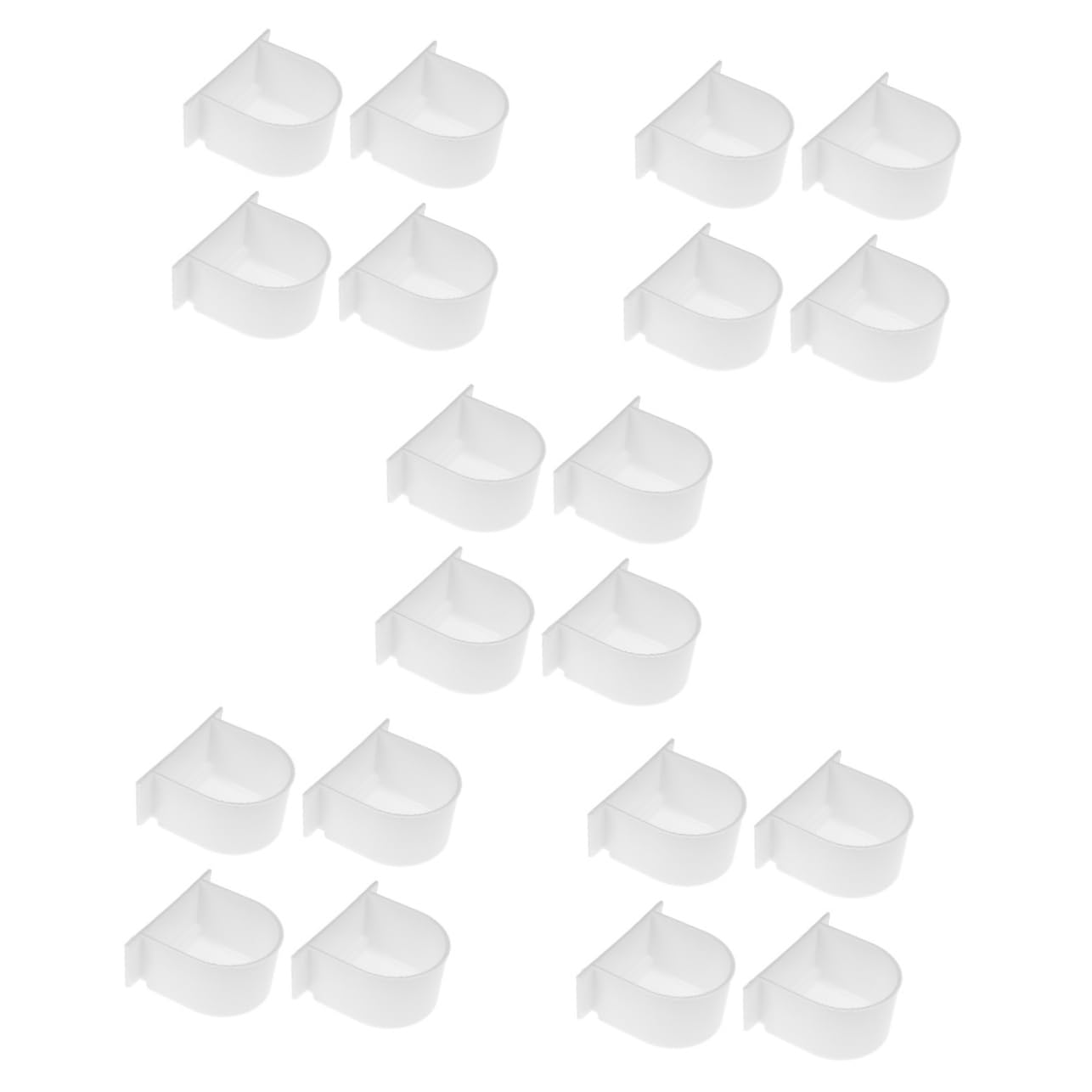 BESPORTBLE 20pezzi Mangiatoia per Resistente Contenitori per per Pappagalli e Piccole Facile Installare e Accessori per