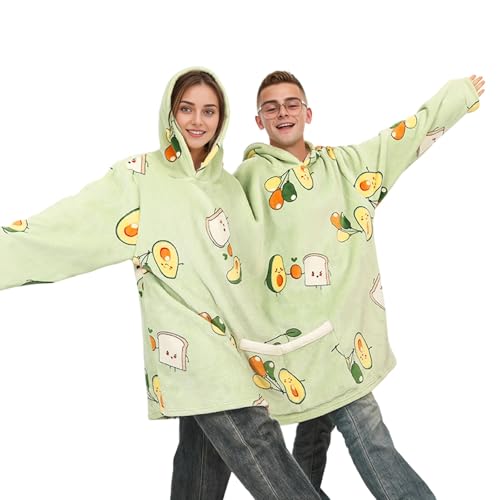 DEZEXHOM 2 Person Couple Hoodies Matching Pajamas for Couples Oversized Popcorn Matching Onesies Sweatshirts Funny Two Person Hoodie Gift for bf and gf (Green)