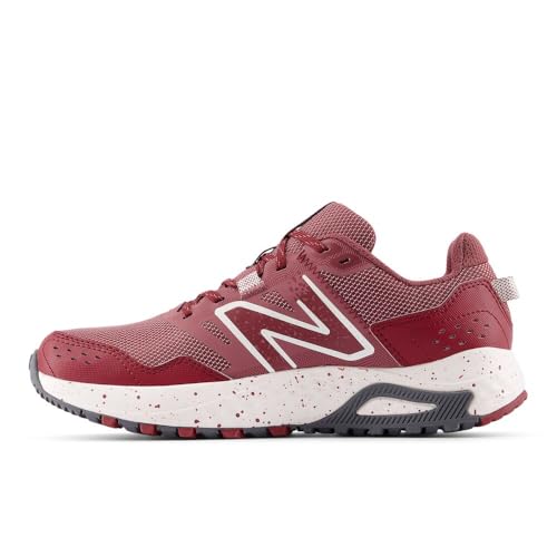 New Balance Women's 410 V8 Trail Running Shoe, Washed Burgundy/Monarch Burgundy/Permafrost, 9 M