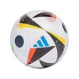 adidas Unisex-Adult EURO24 League Soccer Ball, White/Black/Glory Blue, 4