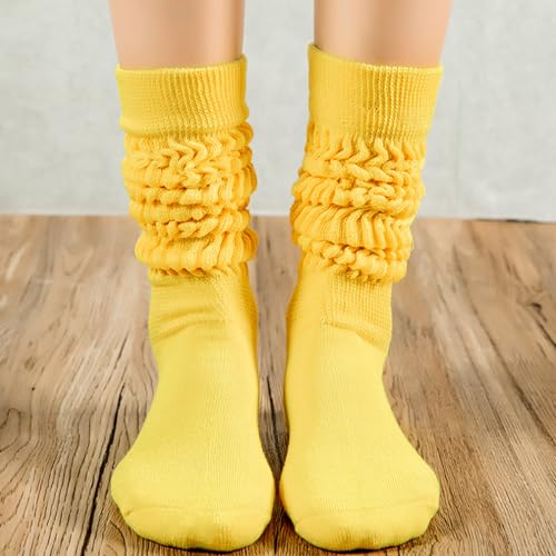 Image of Galsang Women's Slouch Socks, Long Scrunch Knit Casual Socks for Girls, B206