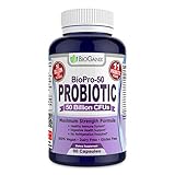 Bioganix BIOPRO Probiotic 50 Billion CFU Live Cultures, 11 Strains & Prebiotic Supplement to Improve Energy & Digestion for Women, Men & Kids, Shelf Stable Acidophilus Veggie Capsules, 60 Day Supply