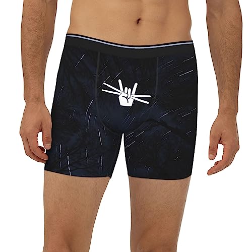 Funny-Drums-Drummer-Drumming-Gifts Men's Boxer Briefs Men Underwear Sexy Breathable Stretch Boxers -3