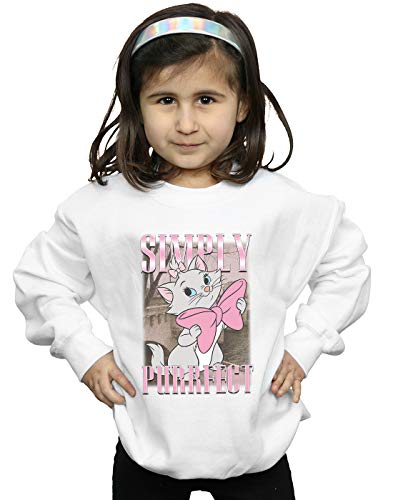 Image of Disney Girls Aristocats Marie Simply Purrfect Homage Sweatshirt White 9-11 Years