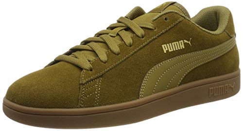Puma Unisex Puma Smash v2 Trainers, Moss Green Team Gold Gum, 11 UK
