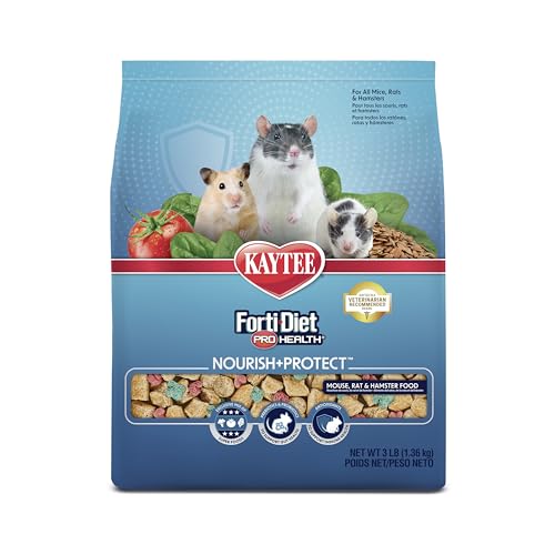 Kaytee Forti Diet Pro Health Small Animal Food For Mouse And Pet Rats, 3-Pound