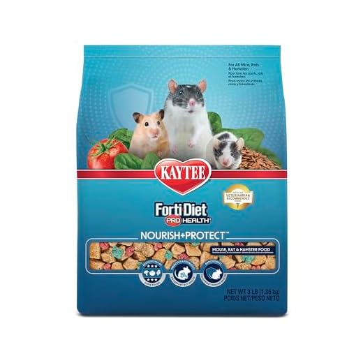 Kaytee Forti Diet Pro Health Small Animal Food For Mouse And Pet Rats, 3-Pound