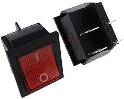 4-Pin 16A 125VAC SPST Rocker Switch On-Off Panel Mount Snap-in - Red (E5-3)